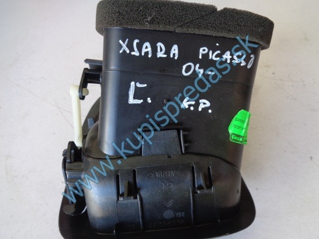 ľavý predný výduch kúrenia na citroen xsara picasso, 9631280177